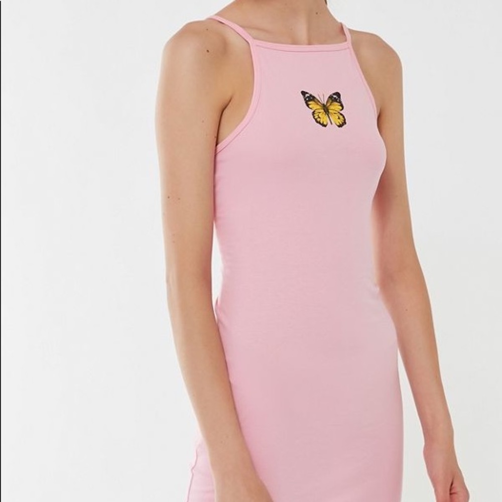 Pink Butterfly Dress Urban Outfitters | S